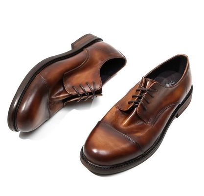 Boğa Erkekler Resmi Giyim Ayakkabıları Moda Kahverengi Erkek Deri Oxford Ayakkabıları