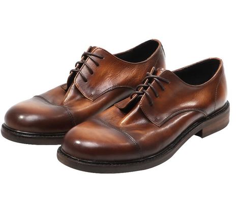 Boğa Erkekler Resmi Giyim Ayakkabıları Moda Kahverengi Erkek Deri Oxford Ayakkabıları