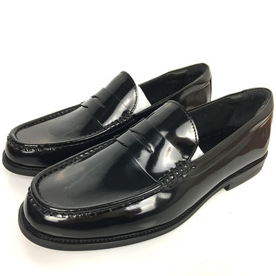 Moda Tarzı Erkekler İçin Çubuklu Çoraplar Özel Moccasins Deri Topuklu Ayakkabılar