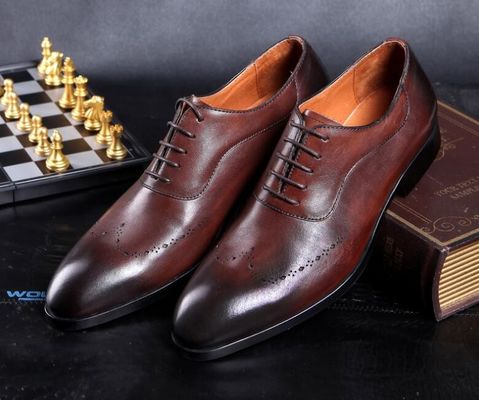 Moda Erkekler Resmi Giyim Ayakkabılar, Brogue Gizli Yüksek Topuklu Deri Ayakkabılar Erkekler İçin