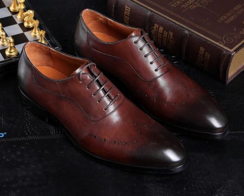 Moda Erkekler Resmi Giyim Ayakkabılar, Brogue Gizli Yüksek Topuklu Deri Ayakkabılar Erkekler İçin
