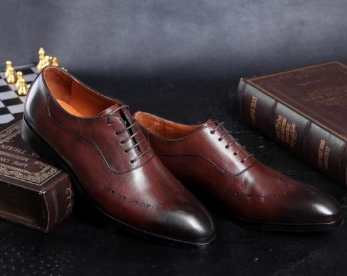 Moda Erkekler Resmi Giyim Ayakkabılar, Brogue Gizli Yüksek Topuklu Deri Ayakkabılar Erkekler İçin
