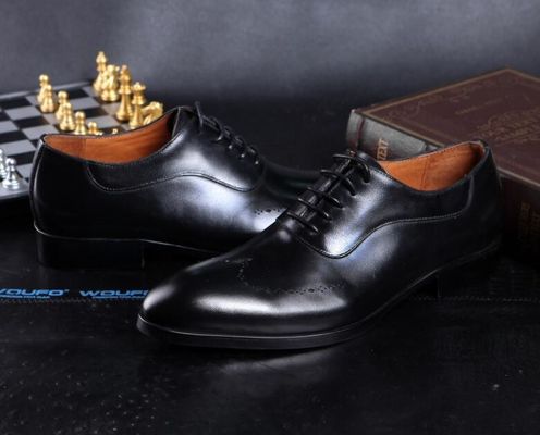 Moda Erkekler Resmi Giyim Ayakkabılar, Brogue Gizli Yüksek Topuklu Deri Ayakkabılar Erkekler İçin