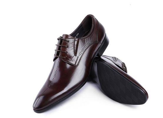 Marka Wingtip Oxford Lüks Erkek Deri Elbise Ayakkabıları, Oyulmuş Gerçek Deri Ayakkabılar