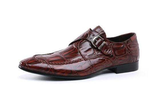 El yapımı parlak deri brogues resmi kahverengi iş ayakkabıları akşam partisi giymek için