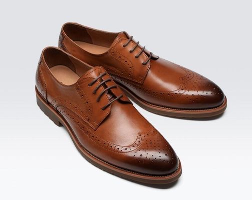 Klasik Tarzı Derby Siyah Giyinme Ayakkabıları, Retro Erkek Giyim Oxford Ayakkabıları