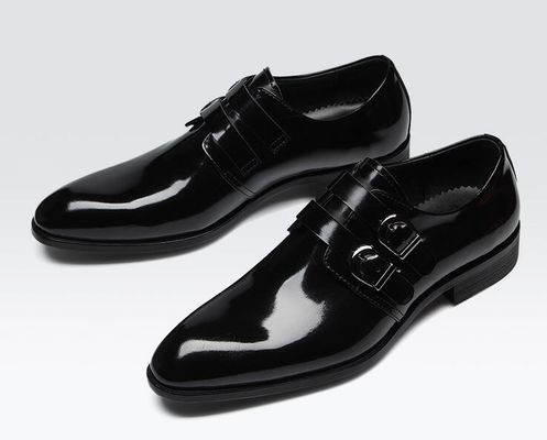 Retro Brogue Erkekler Resmi Giyim Ayakkabıları, İş Ofisi Siyah Oxford Ayakkabıları