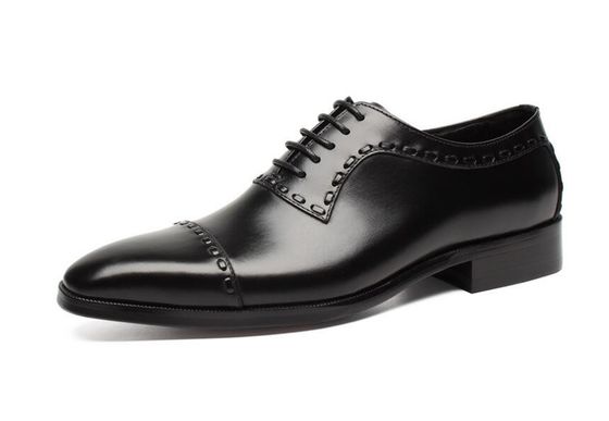 Deri Bahar / Sonbahar Erkek Düğün Elbise Ayakkabıları Erkek Moda Goodyear tabanları Oxford