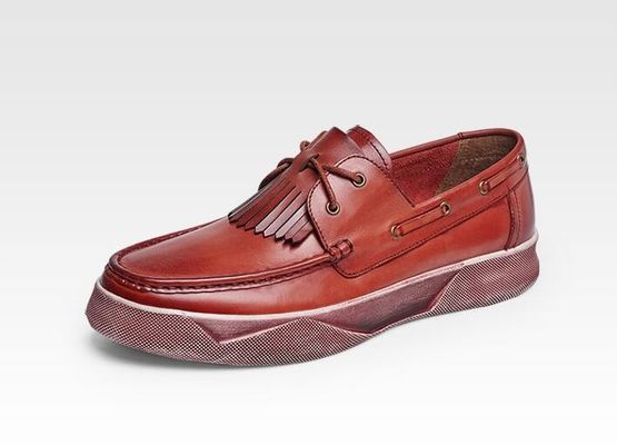 Retro Casual Erkek Flat ayakkabıları Custom Erkek Deri Sürüş Loafers Tassels ile