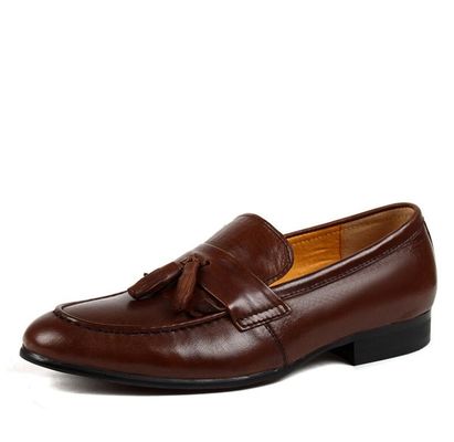 Gerçek Süet Tassel Loafers Erkek ayakkabıları / Süet Deri Elbise Ayakkabıları ODM