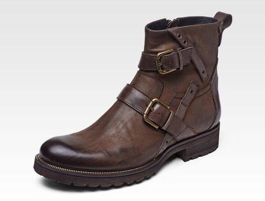 Gerçek Deri İngiliz Retro Erkek Martin Botları / Moda Chelsea Botları