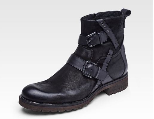 Gerçek Deri İngiliz Retro Erkek Martin Botları / Moda Chelsea Botları