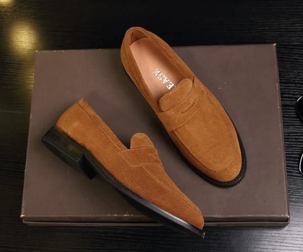 El yapımı süet Cortex Klasik Erkek Deri Loafers / Erkek Rastgele Süet Loafers
