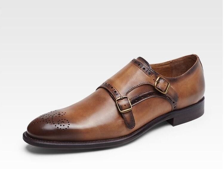 Lüks kanat uçları Brogue Oxford ayakkabıları, Erkekler resmi ayakkabılar düğün için