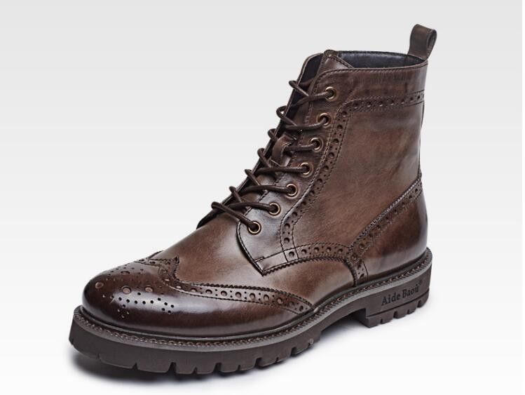 Sıcak Marten Erkek Suede Çöl Botları Düşük Topuklu Nubuck Deri Bilek Botları Dikiş İpi
